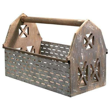 Olive Bucket Barn Wooden Basket - The Fox Decor